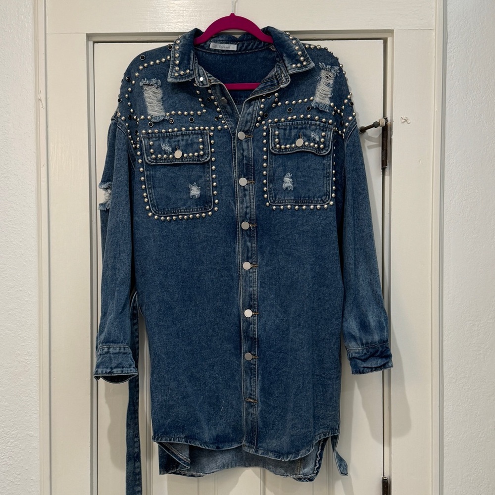 Studded Denim Jacket/Shirt Dress